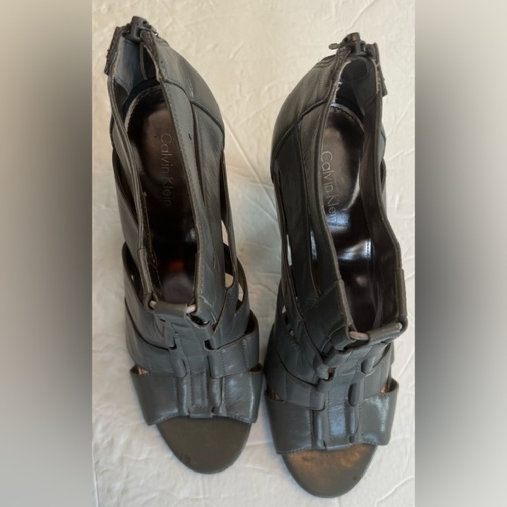 Calvin Klein Women's Gray Heeled Boots